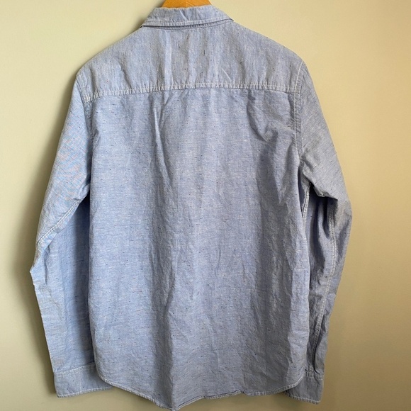Aeropostale Men's Blue Rainbow Specked Long Sleeve Button Down Shirt Size Large‎ - Picture 3 of 13